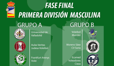 Así quedan distribuidos los dos grupos de la Fase Final de Primera Masculina